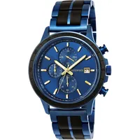 Holzwerk BLAUSTEIN Herren Edelstahl & Holz Uhr Chronograph mit
