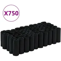 VidaXL Hundekotbeutel 750 Stk. Schwarz 30x20 cm PE