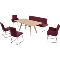 K+W Komfort & Wohnen Sitzbank Polsterbank rot 195 x