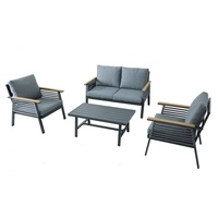 Garden Pleasure Lounge-Gruppe Denia 4-teilig Anthrazit-Grau