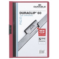 Durable DURACLIP© 60, DIN A4, aubergine/dunkelrot
