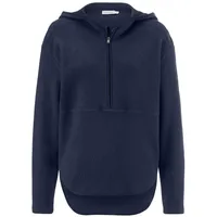 Hessnatur Fleece-Hoodie in dunkelblau | Gr.: L