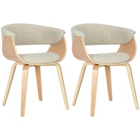CLP 2er Set Stühle Bruce Stoff natura/creme