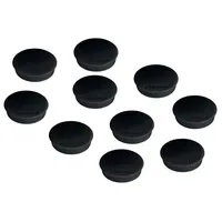 Franken Magnet schwarz, Kunststoff Ø 3,8 cm, 10 St.