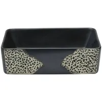 VidaXL Aufsatzwaschbecken Schwarz Rechteckig 46x35,5x13cm Keramik