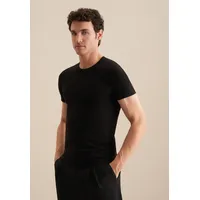 Seidensticker T-Shirt SEIDENSTICKER "Schwarze Rose", Herren, Gr. M, schwarz,