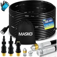Masko MASKO® Premium Rohrreinigungsschlauch Set Abflussreiniger 200 bar inkl.