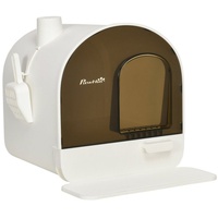 PawHut Katzentoilette mit Deckel, Katzenklo inkl. Schaufel und Streu-Matte,