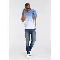 Delmao Poloshirt, kurzärmelig, lässiges Batikmuster, Polokragen DELMAO blau-weiss
