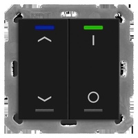 MDT KNX Taster Light 55 2-fach RGBW, Schwarz matt