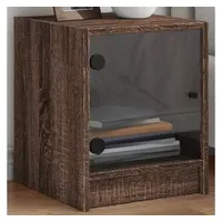 VidaXL Nachtschrank mit Glastüren 2 Stk 35 x 37