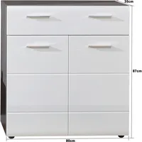 VCM ebuy24 Schuhschrank LineGD 80 x 35 cm)