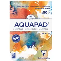 Clairefontaine Aquapad Goldline Aquarellblock A6, 10,5x14,8cm, 300g 50 Blatt