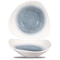 Churchill 12 x Schale dreickig 23,5cm RAKU Topaz blue