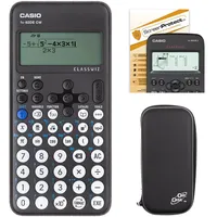DynaTech Casio FX-82 DE CW mit CalcCase-Schutztasche, und Displayschutzfolie