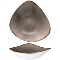 Churchill 12 x Schale dreieckig 23,5cm STONECAST RAW Brown