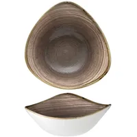Churchill 12 x Schale dreieckig 18,5cm STONECAST RAW Brown