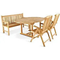 Sam möbel gmbh SAM® Gartenmöbel Set 4tlg mit Bank