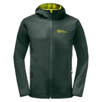 Jack Wolfskin Herren Bornberg Hoody M Softshelljacke, Black Olive/Firefly,