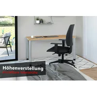 Bümö Schreibtisch Wildeiche, Graphit, Nachbildung,Eiche, Rechteckig, 120x74x67.2 cm, FSC