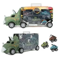 Toi-Toys WORLD OF DINOSAURS Dinotruck mit 3 Rückzugsautos