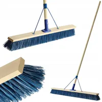 Kadax Straßenbesen mit Holzstiel, 100 cm, Blau - KADAX