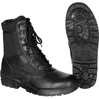 Max Fuchs MFH Stiefel, Security schwarz, 8-Loch, Gummisohle -