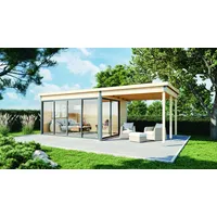 Wolff Finnhaus Pultdachhaus Studio 44-D mit Seitendach, natur