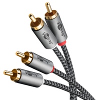 Goobay 65291 Stereo Cinchkabel 0,5m / 2x Cinch-Stecker zu