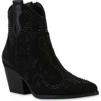 VAN HILL Cowboy Boots in Schwarz