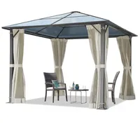 TOOLPORT Moonlight 3x3m Hardtop Pavillon mit 4 Seitenteilen und