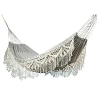 HOPLO Doppel Hängematte Exporsal HW-328 C Jaquard ecru/denim mit