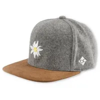 Bavarian Caps Edelweiss Wildleder - Grau