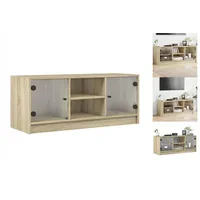VidaXL TV-Schrank mit Glastüren Sonoma-Eiche 102x37x42 cm