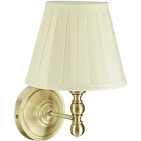 Relaxdays Wandlampe, Stoff-Schirm, antikes Design, E14-Fassung, Wandleuchte, HBT: 30x20x23,5