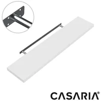 CASARIA 2x Wandregal Matt Schwarz mit Halterung 50cm 2er