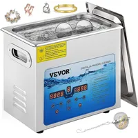 Vevor Ultraschallreinigungsgerät Ultraschallreiniger Ultraschallgerät 6 L für Brille Uhren