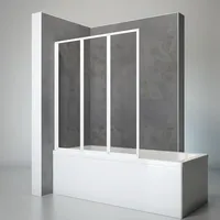 Schulte Badewannenfaltwand 3-teilig, 127 x 140 cm, 3 mm