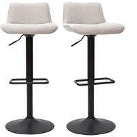 Miliboo Barhocker höhenverstellbar und um 360° drehbar aus Stoff