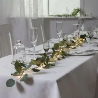 MARELIDA LED Lichterkette Eukalyptus - 20 warmweiße LED -