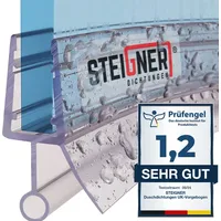 STEIGNER Duschdichtung, 40cm, Glasstärke 3,5/4/ 5 mm, Vorgebogene PVC