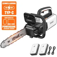 LiTHELi U20 Akku-Kettensäge 2x20V EGT050074 inkl. 2x Akku 2.0Ah