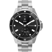 Withings ScanWatch Nova 42 mm schwarz, FKM-Armband mit Edelstahlschnalle