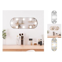 VidaXL Wandspiegel mit LED-Leuchten 25x60 cm Glas Oval