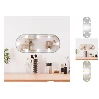 VidaXL Wandspiegel mit LED-Leuchten 20x50 cm Glas Oval
