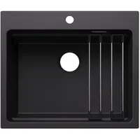 Blanco Etagon 6 links Einbauspüle schwarz Handbetätigung 1000 x