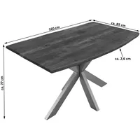 Ab:stil.art.moebel Esstisch 160 x 85 cm Akazie nussbaum