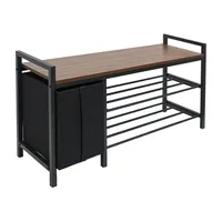 Dune Design DuneDesign Schuhbank Braun, Holz, Rechteckig, 30x52x92 cm,