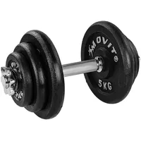 MOVIT Kurzhantel Set, Gusseisen Hantel, 10kg, 15kg, 20kg, Stange