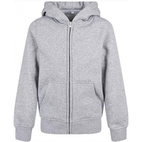 Build Your Brand Organic Basic Reißverschlusspullover White 146-152 cm